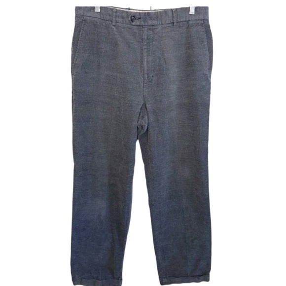 Bobby Jones Corded Golf Cotton Cuffed Gray Trousers 34x32 Blokecore - Picture 1 of 11